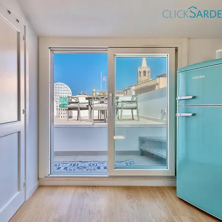 Daire Clicksardinia Historic Centre Cosy Penthouse With Sea View Terrace *