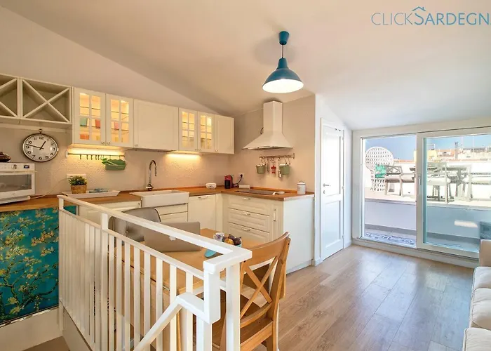 Apartment Clicksardinia Historic Centre Cosy Penthouse With Sea View Terrace *