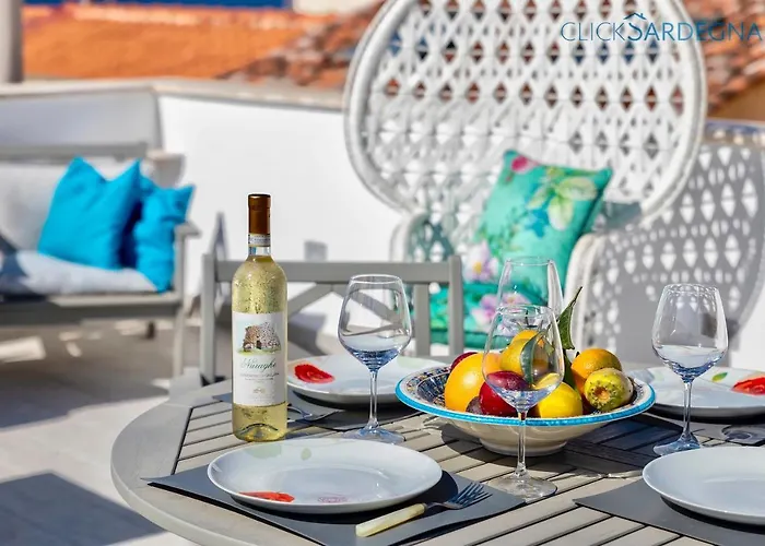 Clicksardinia Historic Centre Cosy Penthouse With Sea View Terrace *